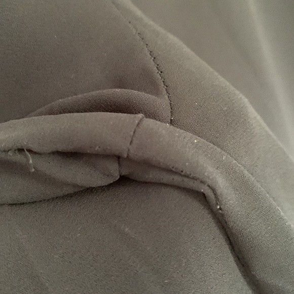 Loft Dark Green Semi Sheer Blouse Medium - Picture 6 of 9